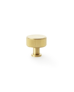Meubelknop Reeded 'Lucia' - PVD Mat messing - Ø34,5mm