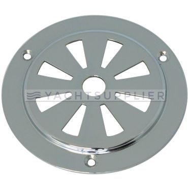 Tegenplaat tbv ventilatie rooster rond 175mm Messing mat chroom