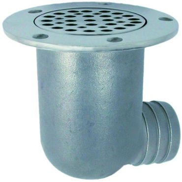 Water afvoer Scupper met terugslag Bal slang aansluiting A Ø38mm B Ø73mm Rvs 316