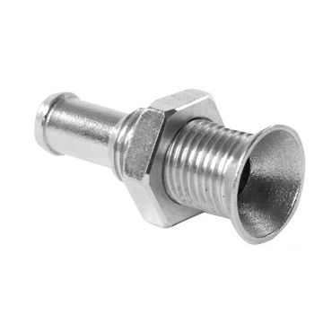 Water afvoer 1 inch draad B 50mm C 45mm Rvs 316