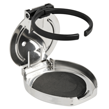 Bekerhouder Zwart kunststof inbouw Boormaat : 86mm Hoogte : 75mm