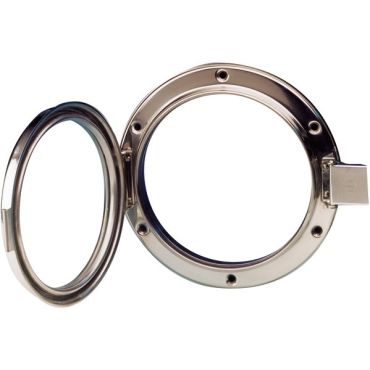 Patrijspoort - Ø150mm - Opschroef - Incl. gehard helder glas 5mm  - RVS304